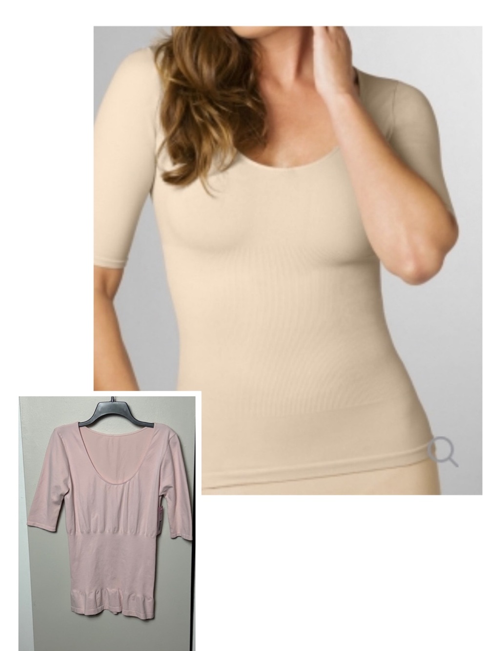 NWT Sassybax Armed and Fabulous PINK Scoop Neck shapewear top